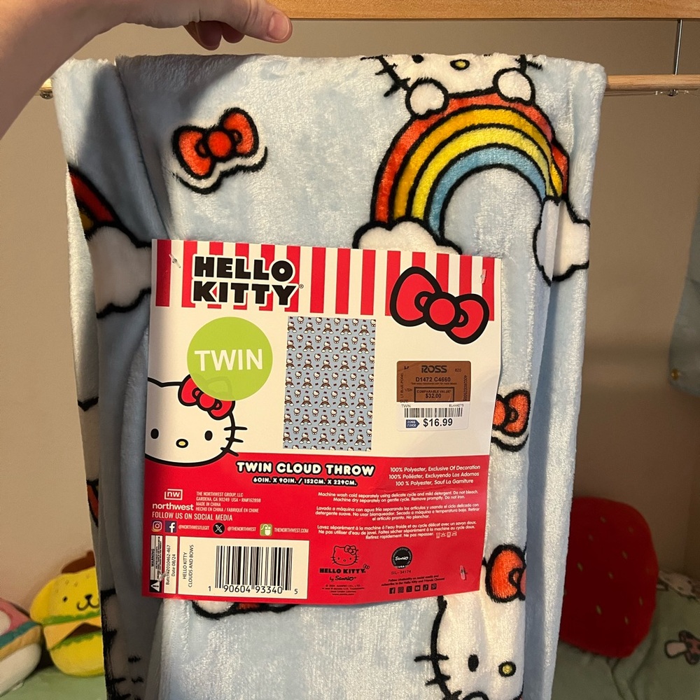 Hello Kitty Twin Cloud Throw Blanket